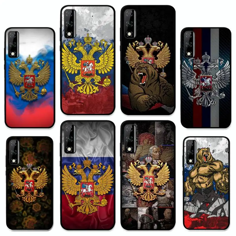 

Russia Russian Flags Poccnr Emblem Phone Case for Huawei Y 6 9 7 5 8s prime 2019 2018 enjoy 7 plus