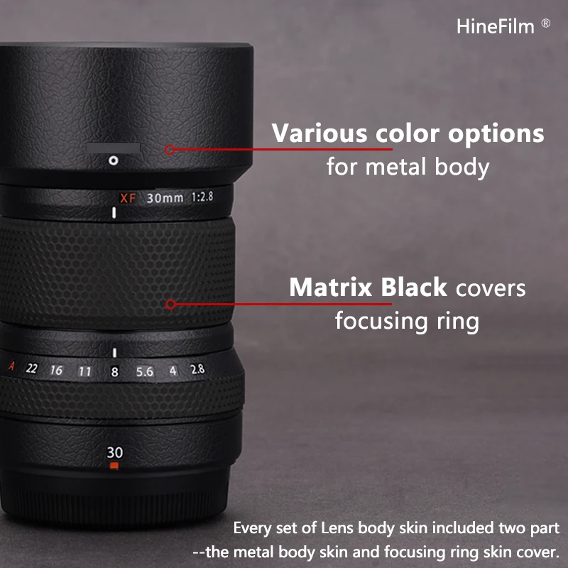 Фото Hinefilm Skin для Fuji XF30 F2.8, наклейка на объектив для Fujifilm Fujinion XF30mm F2.8, наклейка на объектив, кожа 30 2,8, оберточная крышка, кожа 30F2.8 №3