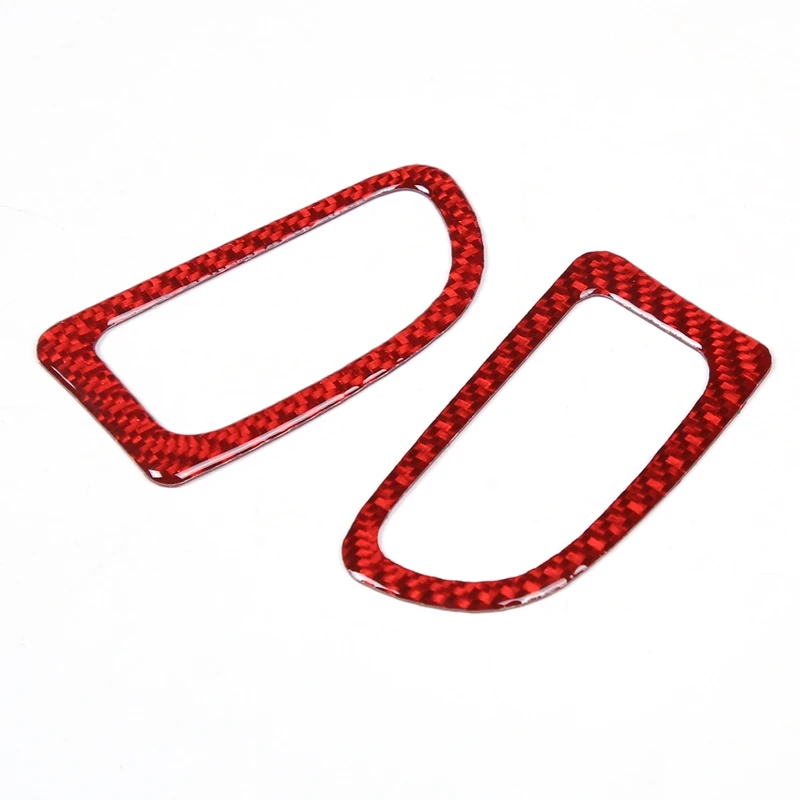 

Автомобильная красная мягкая рамка из углеродного волокна А-столб для воздуховыпускного отверстия Обложка наклейки для Chevrolet Corvette C7 2014-2019