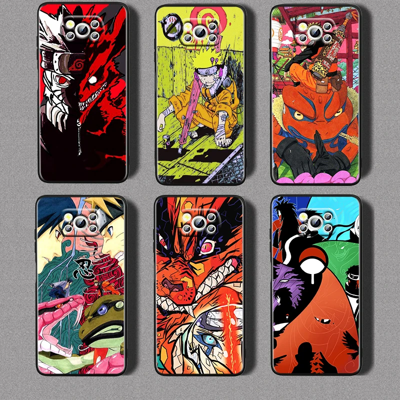 

Cool Naruto Kakashi Art For Xiaomi Civi Mi Poco X3 NFC F3 GT M4 M3 M2 X2 F2 Pro C3 F1 Silicone Shell Capa Black Phone Case
