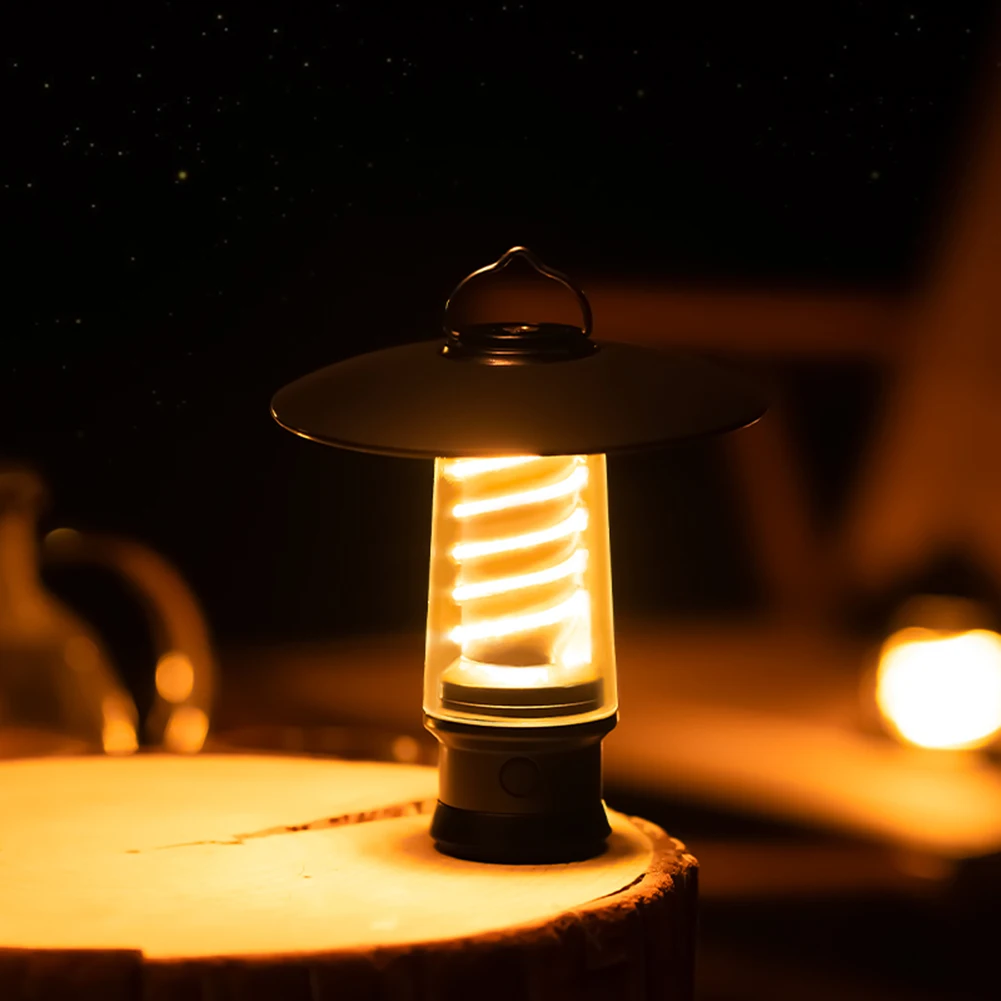 

Фонарь туристический винтажный с абажуром, 2500 мАч, 3 режима