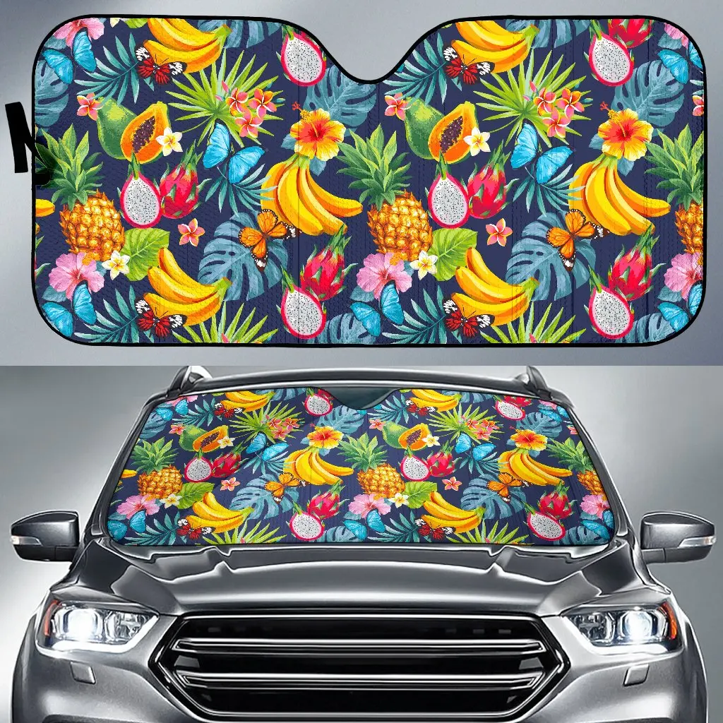 

Солнцезащитный козырек для автомобиля с принтом тропических фруктов Aloha