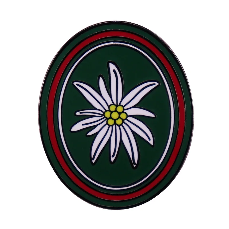 German Mountain Forces Logo WW2 Military Enamel Brooch Pin Jacket Lapel Metal Pins Brooches Badges Exquisite Jewelry Accessorie