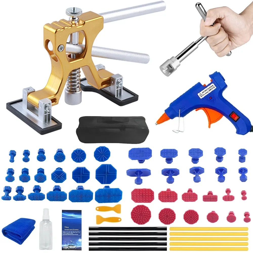 

Инструменты для ремонта вмятин автомобиля, автомобильный кузов, без покраски, Т-образный съемник, регулируемая ширина, съемник вмятин, набор для удаления присосок для борьбы сhail