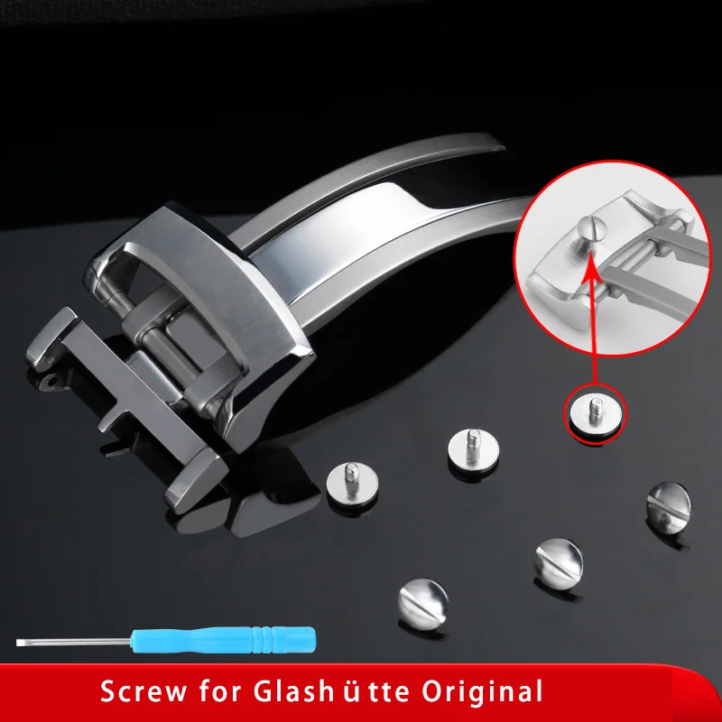 Винт аксессуары для часов винт Glash ü tte оригинальный кожаный ремешок складная