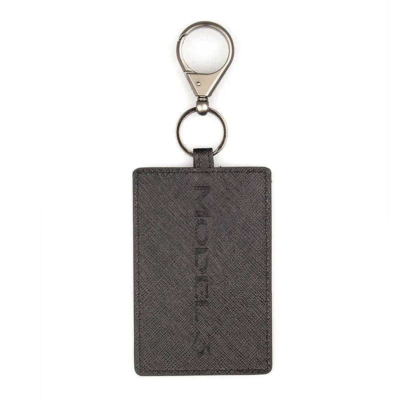 

Leather Car Key Card Holder Protector Cover Key Chain For Tesla Model 3 Y Accessories Key Chain Clip Card Holder Key Ferrule