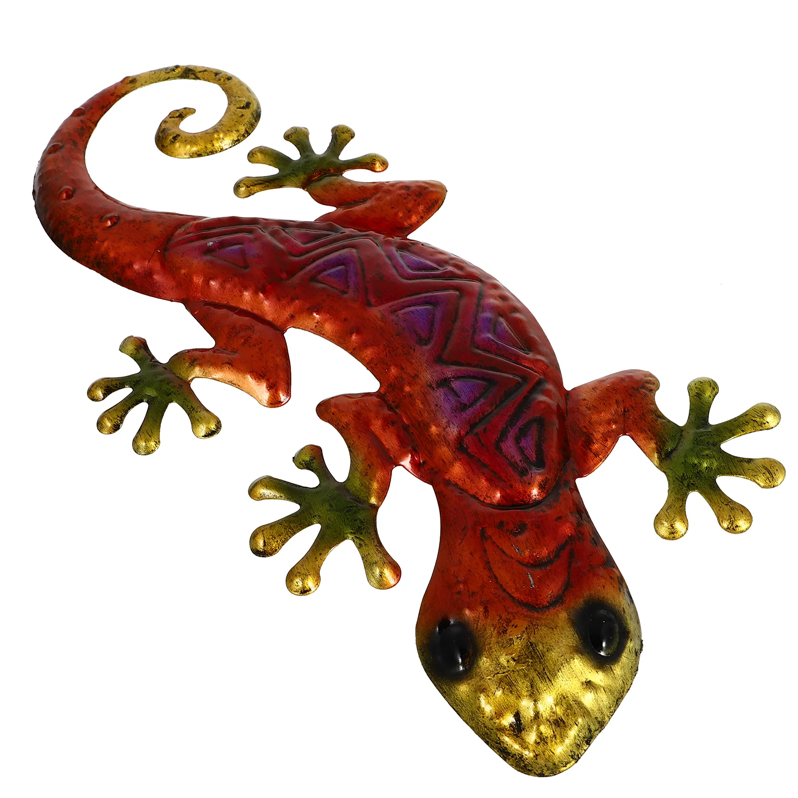 

Gecko Wall Sculptures Lizard Figurine for Garden Metal Lizard Wall Decor Iron Gecko Yard Wall