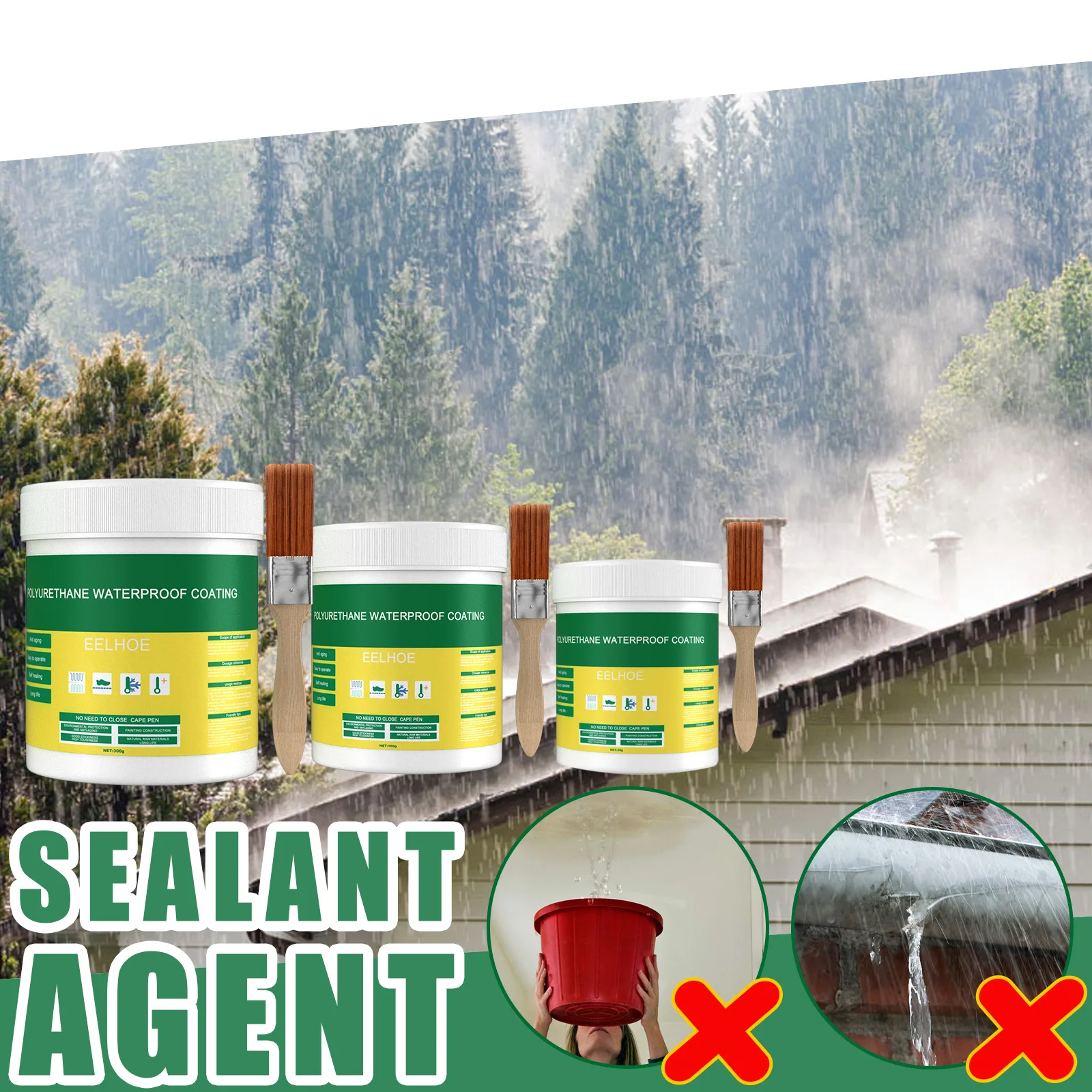

Transparent Waterproof Glue Super Strong Bathroom Toilet Floor Tile Penetrating Agent Leak-proof Glue Multifunction Repair Glue