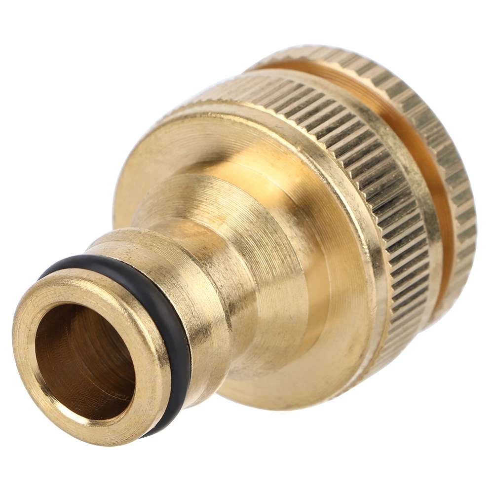 

3/4 Brass Quick Connection Hose Connector Water Pipe Adapter for Home Gardenhose