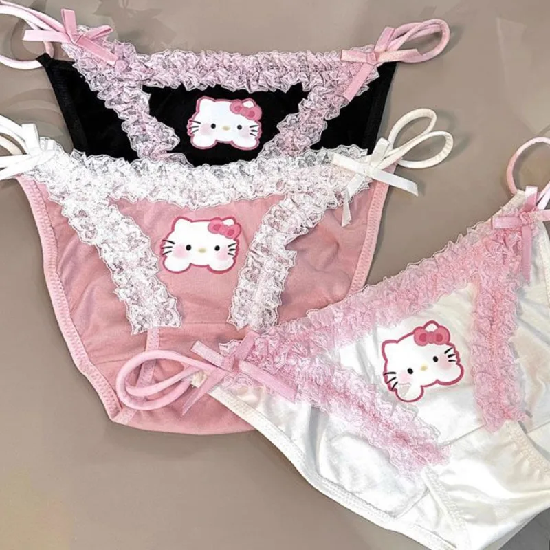 Sanrio Hello Kitty женские удобные сексуальные милые кружевные дышащие трусики модные