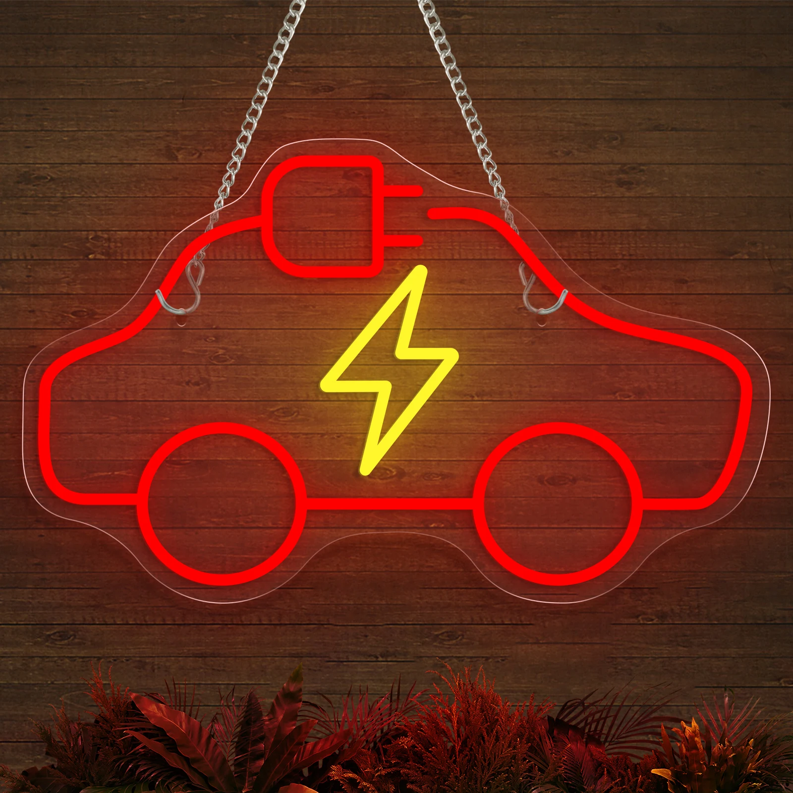 Неоновая Автомобильная Зарядная Вывеска С USB-переключателем Яркость Лыж Декор