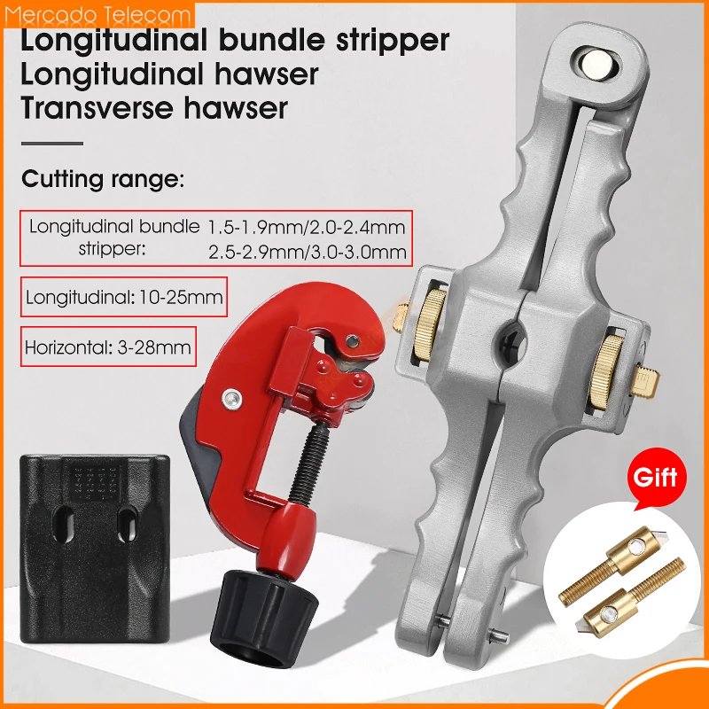 

Набор инструментов FTTH 3 шт./лот, набор инструментов для волокна, устройство для зачистки/свободная трубка, нож для резки кабеля/поперечного открывания