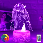 Новейшая аниме ноль два 3d лампа фигурка ночник для детей девочек Манга подарок светодиодный ночсветильник лампа