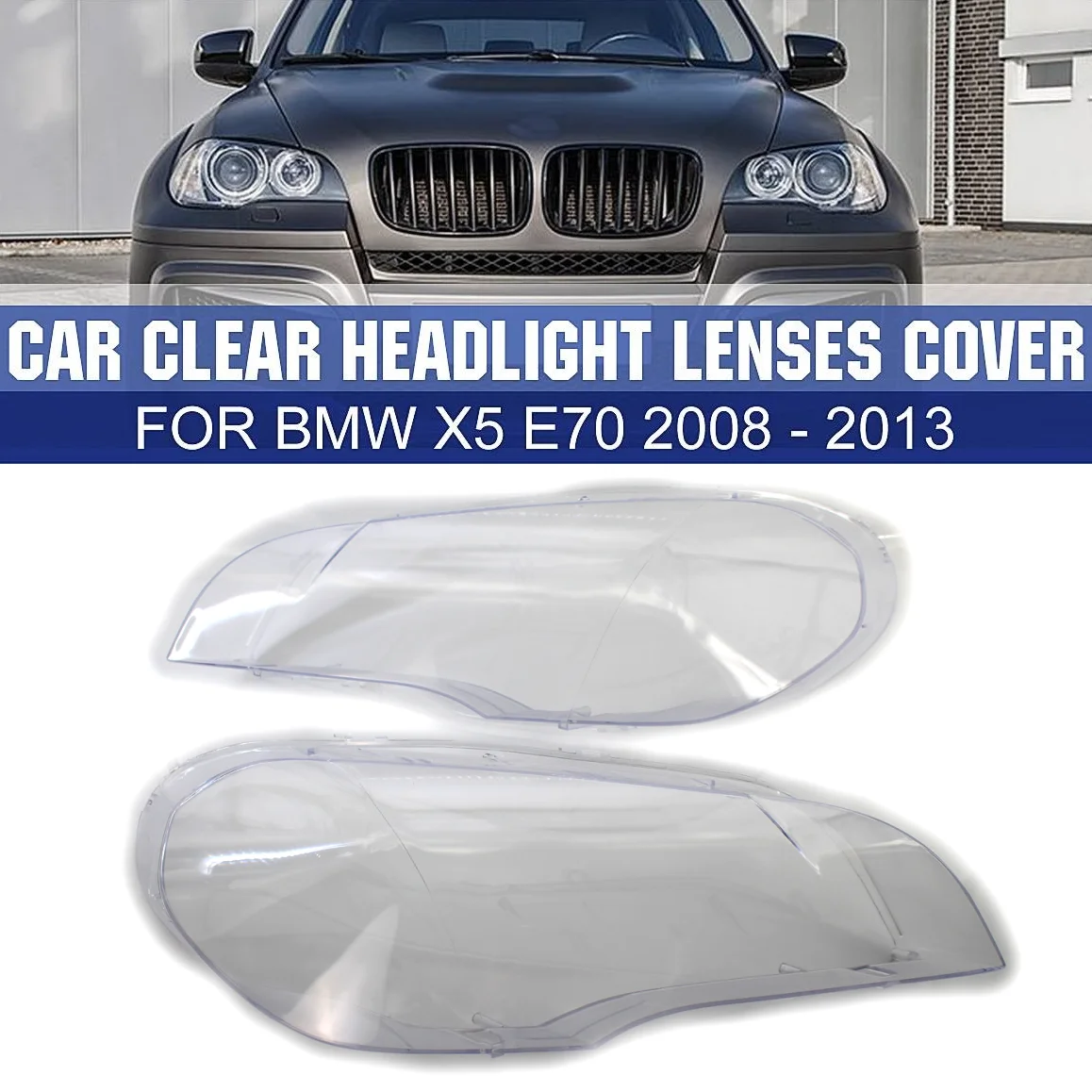 

2 шт., накладки на передние фары для BMW X5 E70 2008 2009 2010 2011 2012 2013
