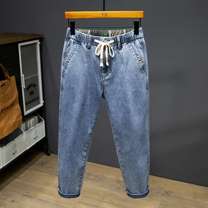 4XL 5XL 6XL 7XL Plus Size Lightweight Loose Jeans 2022 Summer Classic Style Men's Stretch Fashion De