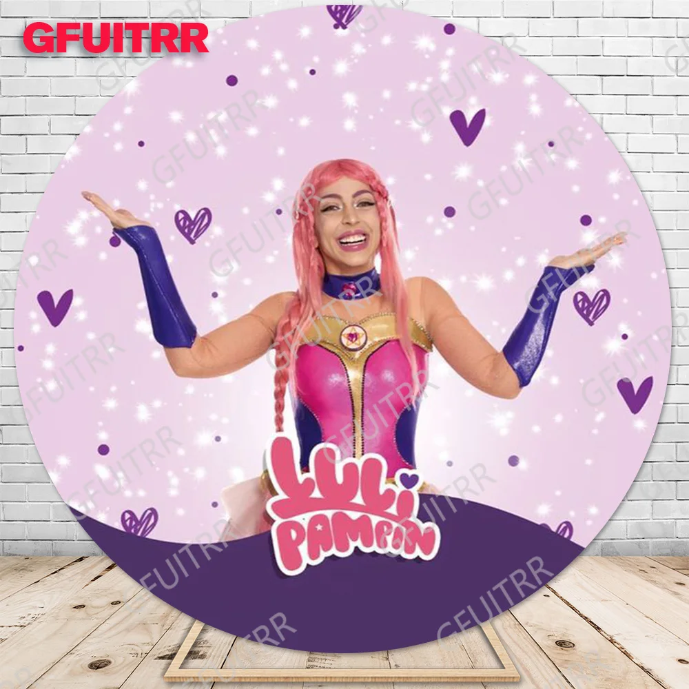 Lulii Pampin Backdrop Round Cover Kid Girl Birthday Photo Party Decoration Photography Background Baby Shower Booth Prop