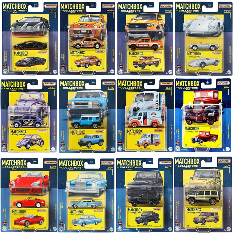 Matchbox Collectors Series Divco Milk Truck Ford Pickup Porsche 550 Spyder Volkswagen Beetle 1:64 Metal Diecast Car Toy GBJ48 |