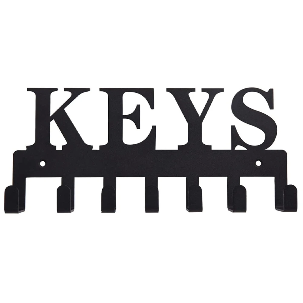 

Metal Key Holder Hook for Wall Decorative Key Organizer Rack Hanger with 7 Hooks for Hallway Front Door Entryway