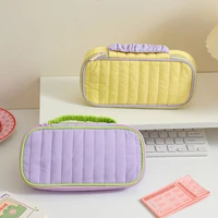 korean pencil case for girls stationery pencilcase organizer large capacity pen box big cosmetic storage bag pouch cartridge kit
