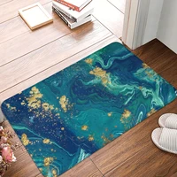 metallic ocean bathroom non slip carpet ocean metallic gold marble bath mat flannel mat entrance door doormat floor decor rug