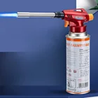 Металлический пламенный пистолет, сварофонарь, зажигалка с нагревом, Бутановая портативная горелка для кемпинга, готовки, автозажигания, Сварочная горелка, газовая горелка