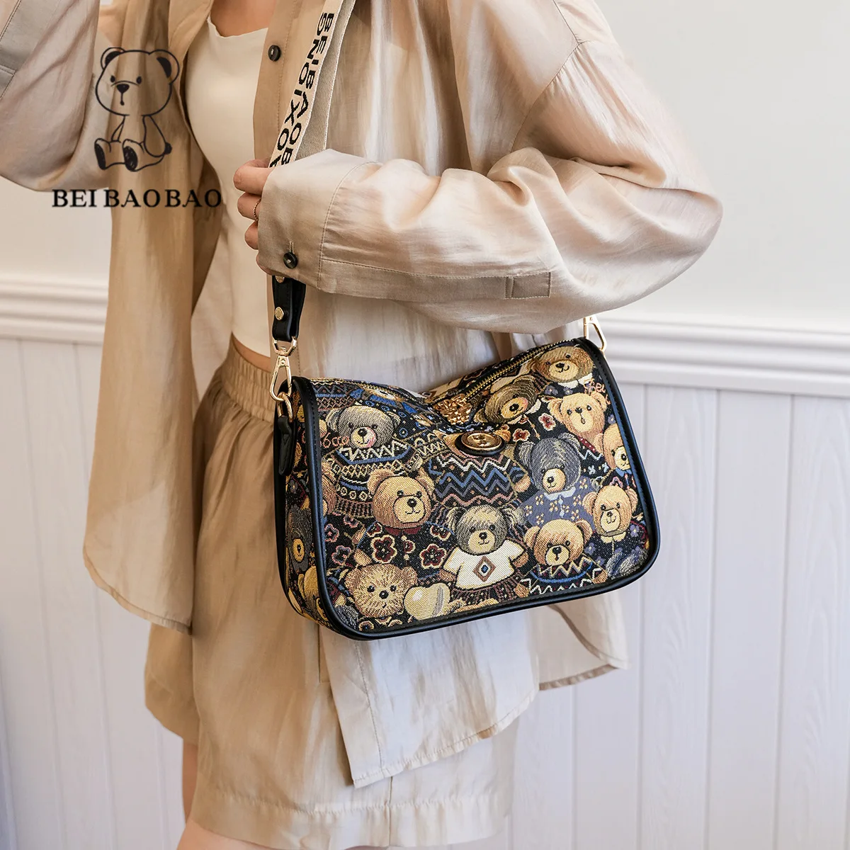 Новинка 2024 сумка на одно плечо уникальная модная через контрастных цветов с