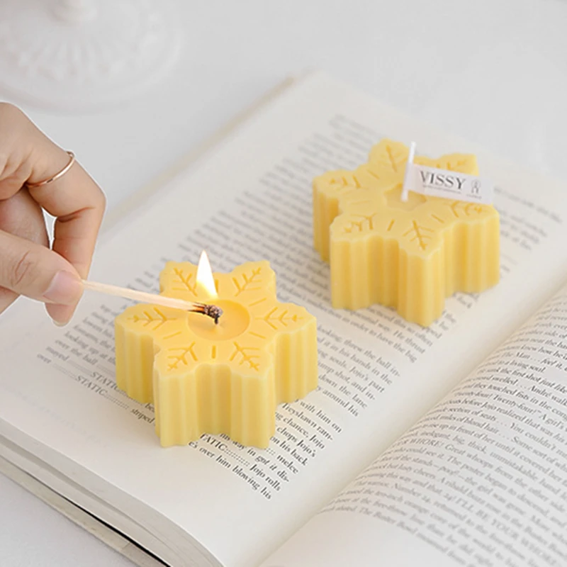 Рождественская Снежинка ароматерапия форма для свечей штукатурка вечерние