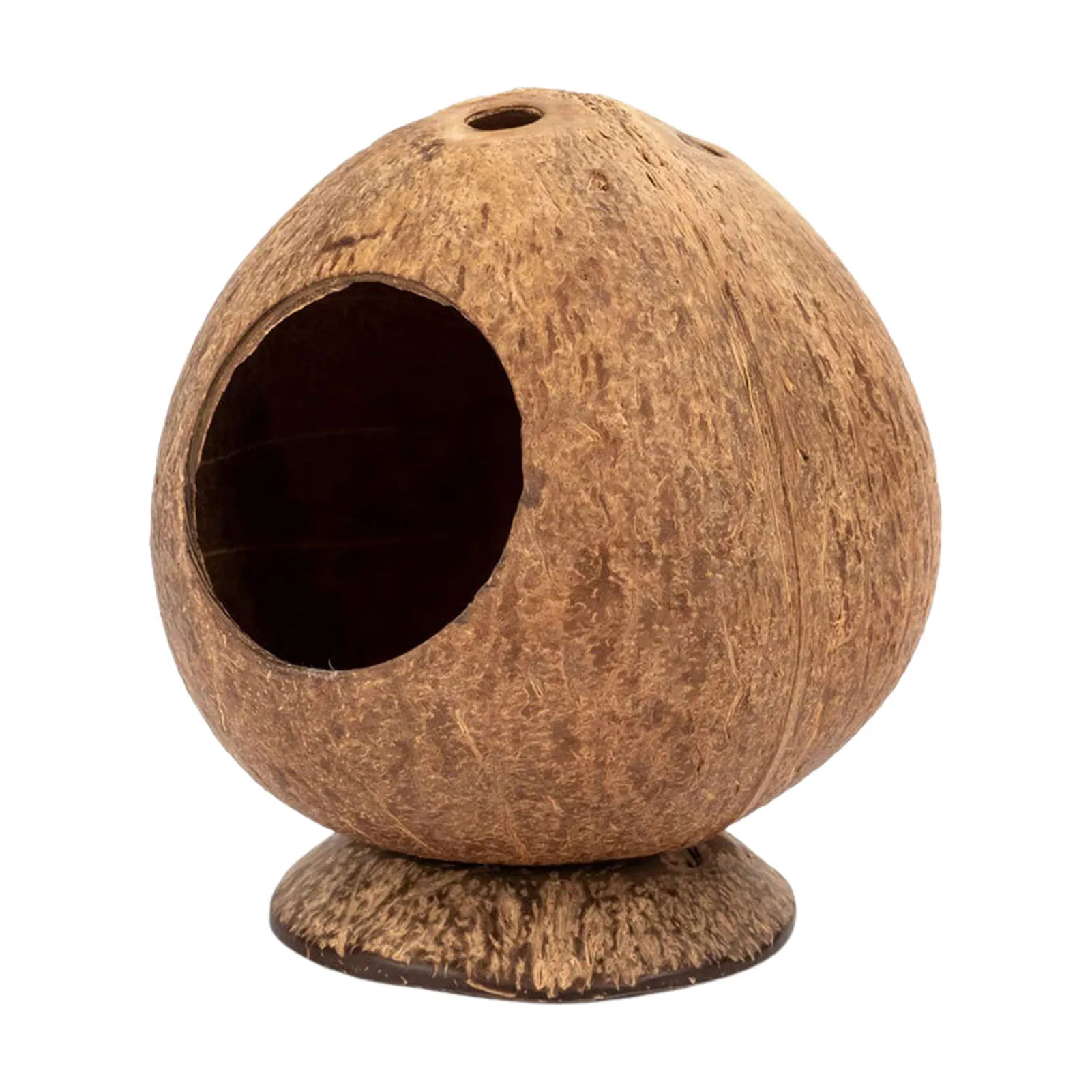 

Coconut Shell House Hamster Hideout Small Animal Cage Habitat Decor Chew Toy Hiding House for Gerbils Mice Hole Opening