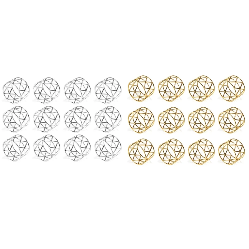 

12 Pack Napkin Rings Holders Hollow Design Decor Dinner Party Wedding Christmas Gathering
