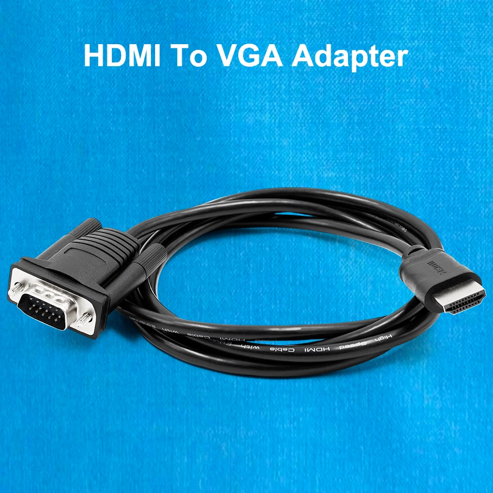 HDMI to VGA Cable 1080P - Active Video Adapter HDMI Digital to VGA Converter Cable - Support Notebook-PC-DVD-Player Laptop TV-Pr