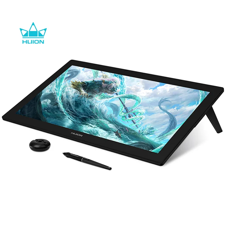 

Free gift KD100 Keydial HUION Kamvas Pro 24 4K UHD 140% sRGB Screen 8192 Level Drawing Graphics Tablet Monitor