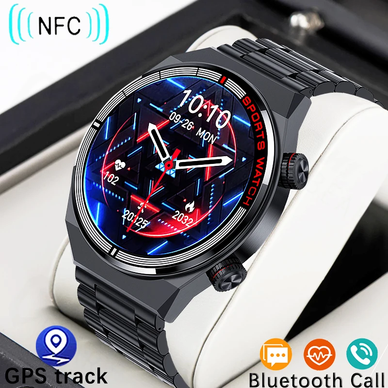 Купи ChiBear NFC Smart Watch Мужчины GPS движения трек Heart Rate Bluetooth звонок 100+ движения режимы SmartWatch Для Huawei Xiaomi телефон за 1,679 рублей в магазине AliExpress