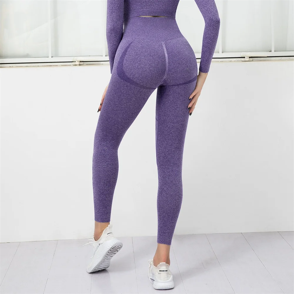 Woman Seamless Butt Lift Yoga Pants Sports Running Fitness Leggings High Waist Nude Tight Peach Hip Pants 2022 New