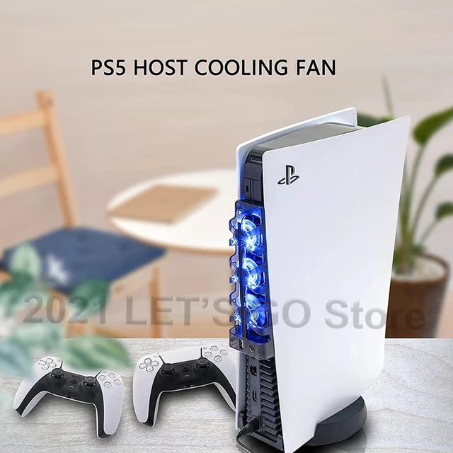 PS5 Accessories 3 Cooler Fan Efficient Cooling System with LED Light for Sony Playstation 5 PS 5 Disc & Digital Edition Console 5