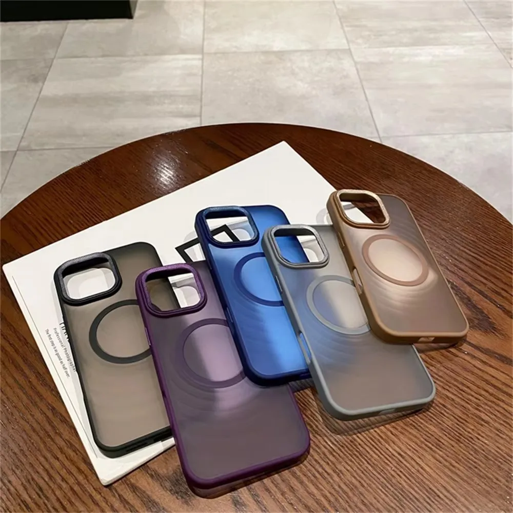 Фото Роскошный защитный чехол для камеры Spiricle для iPhone 15 16 Pro Max 16 Plus Чехлы Magsafe для iPhone 14 12 11 13 Pro Max Матовый чехол №5