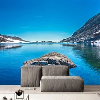 custom 3d wallpaper mountains and lakes photo wall mural 3d room wall paper landscape for bedroom wall decor papel de parede