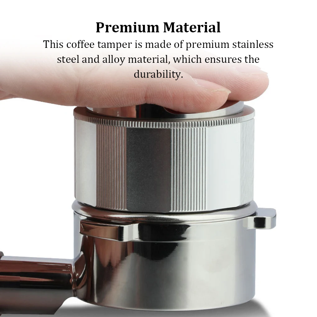 

Powder Hammer Alloy Structure Distributor Leveler Rustproof Coffee Tamper Firmness Waterproof Distributor Leveling Tool
