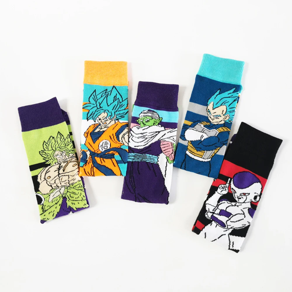 3Pair Cartoon Anime Character Socks Personalized Fashion Hip-Hop Funny Novelty Cosplay Ins Casual Skateboard Basketball Men Sock