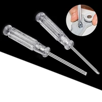 2pcs mini portable screwdriver set kit transparent head screwdriver handle repair manual precision car repair tool