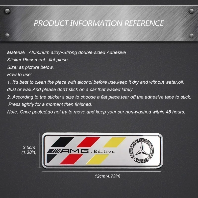 Автомобильная наклейка для Mercedes Benz Edition W202 W203 W204 C63 W210 W213 W212 W463 W464 G63 G55 W164 W176 GLA CLS SL