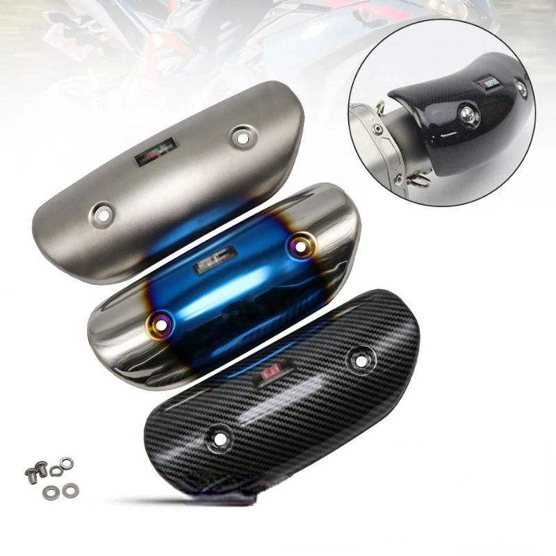 

Motorcycle Modified Exhaust Heat Shield Stainless Steel Water Transfer Anti-scalding Cover Mid Universal Cover Shield