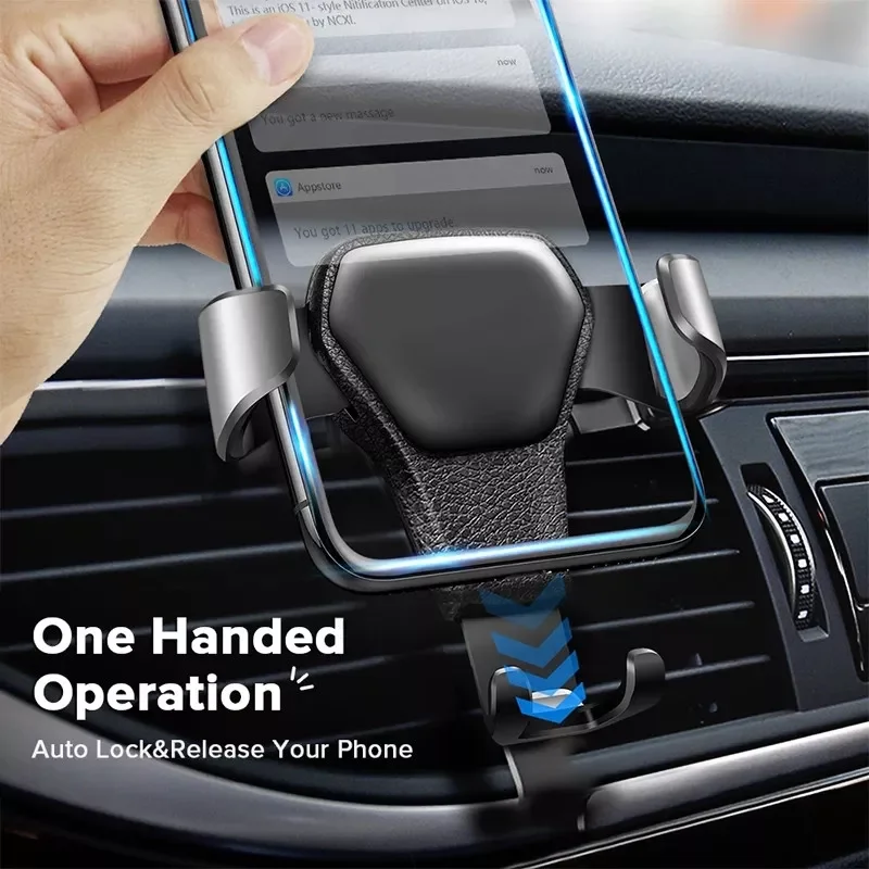 

Free Shipping For iPhone 12ProMax Smartphone Car Phone Holder Air Vent Clip Mount Mobile Cell Stand GPS Support