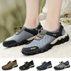 Летняя мужская обувь для воды, сетчатая обувь для альпинизма, походов, быстросохнущая женская спортивная обувь без шнуровки
