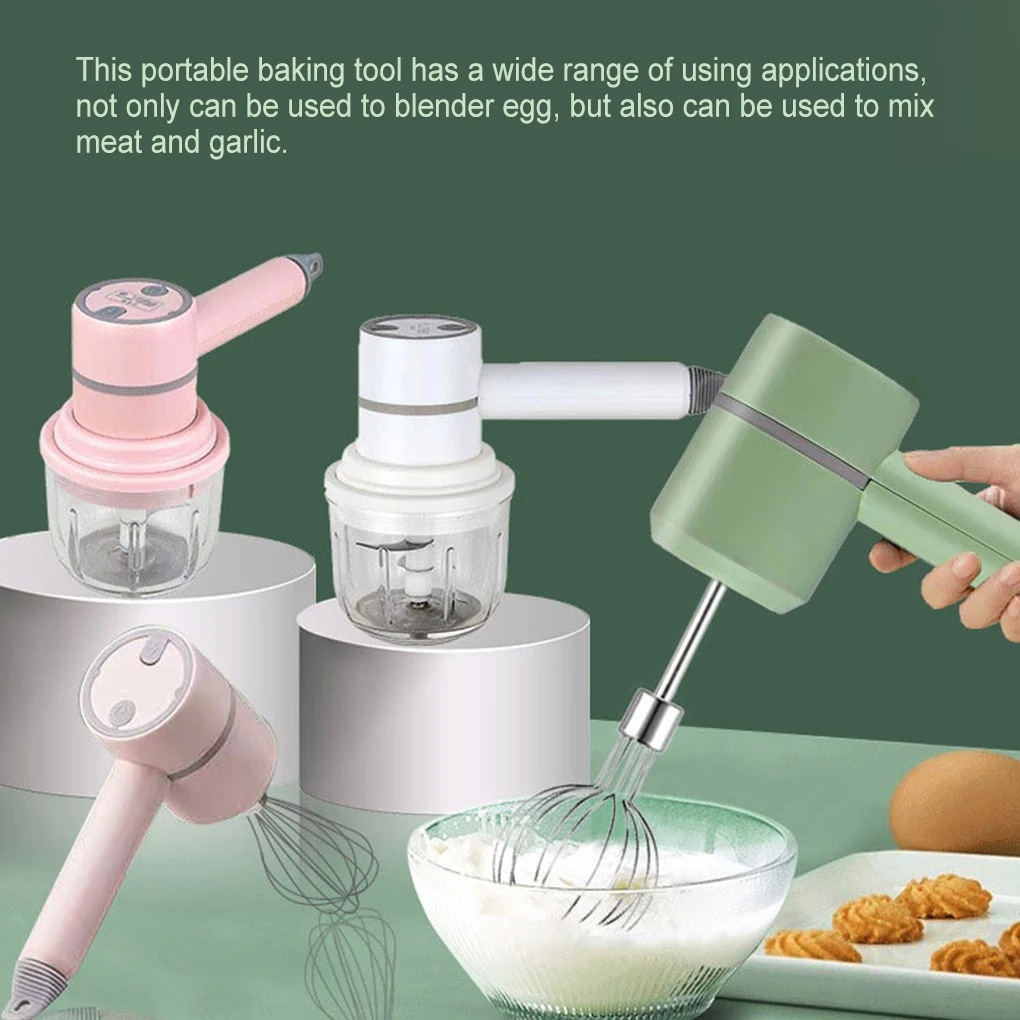 

Wireless 3Speed Power Doug Mini Electric Food Blender Portable Handheld Egg Beater Automatic Cream Food Cake Baking Dough Mixer