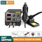 GORDAK 868 868A 868D пистолет горячего воздуха и Электрический паяльник станция для распайки антистатический высокоточный контроль температуры