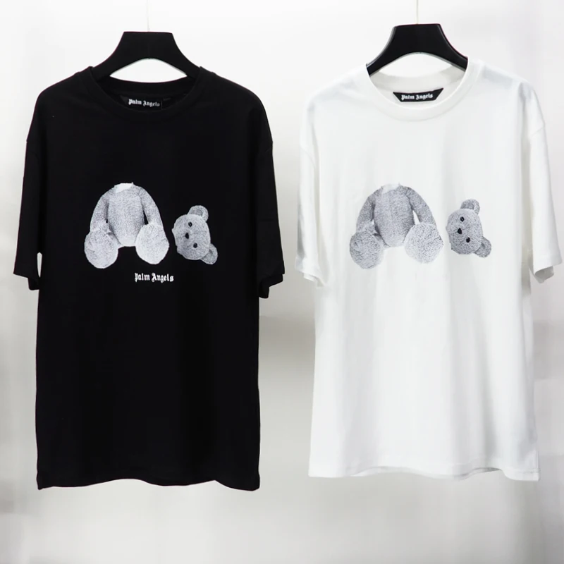 

Palm Angels 22SS New Unisex Men and Women Bear Print Casual Trend Fashion Loose Couple T-shirt Boyfriend Girlfriend Gift