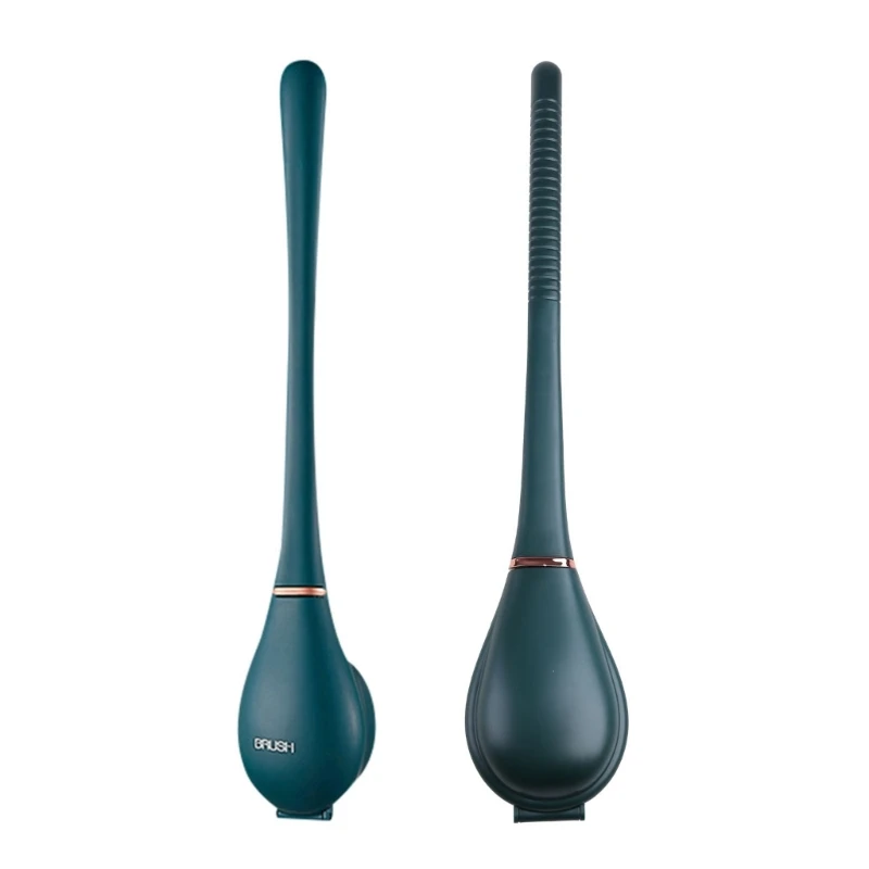 2 шт. гибкая щетка для унитаза головы с силиконовой щетиной поместите ее по своему