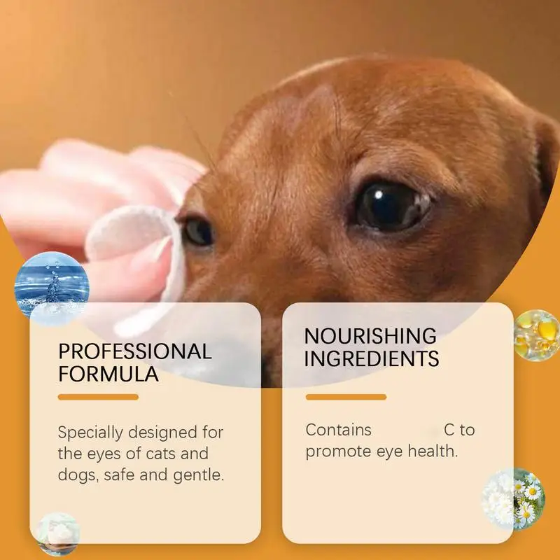Салфетки для домашних животных собак Очиститель собачьих глаз 60X слез Устройство