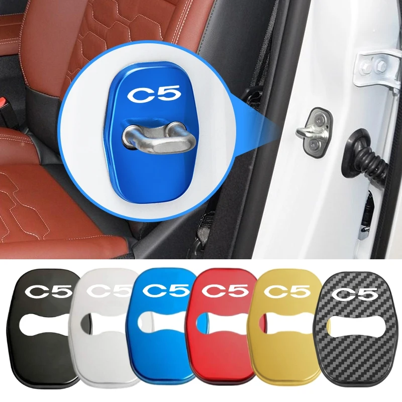 

4 шт., автомобильные наклейки-пряжки для Citroen C5