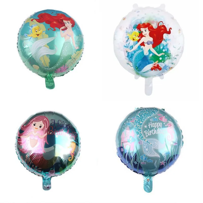

New Mermaid zt Birthday Party Decoration Aluminum Film Balloons 5pcs